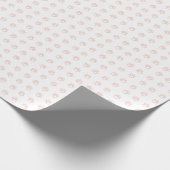 Minimalistische roos pootafdrukken inpakpapier (Hoek)