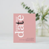 Minimalistische Roos QR-codetekst Opslaan datum Briefkaart (Staand voorkant)