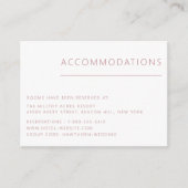 Minimalistische Roos-weddenschappen Informatiekaartje (Voorkant)