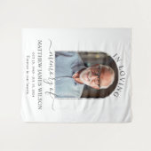 Minimalistische rouwherdenking In Liefdevolle Heri Wandkleed (Voorkant (horizontaal))