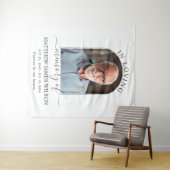 Minimalistische rouwherdenking In Liefdevolle Heri Wandkleed (In Situ (horizontaal))