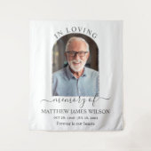 Minimalistische rouwherdenking In Liefdevolle Heri Wandkleed (Voorkant)