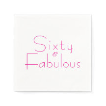 Minimalistische Roze 60 & Fabulous 60ste Verjaarda
