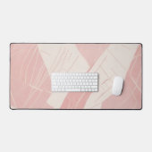 Minimalistische Roze Abstracte Kunst Bureaumat (Keyboard & Muis)