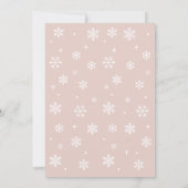 Minimalistische roze Baby Het is koud buiten Baby  Kaart (Achterkant)