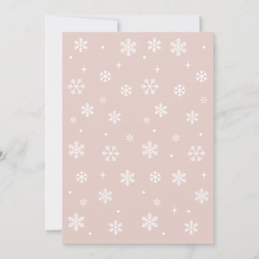 Minimalistische roze Baby Het is koud buiten Baby  Kaart (Achterkant)