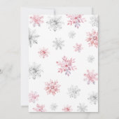 Minimalistische roze Baby Het is koud buiten Baby  Kaart (Achterkant)