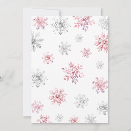 Minimalistische roze Baby Het is koud buiten Baby  Kaart (Achterkant)