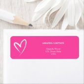 Minimalistische Roze Baby Shower Etiket (Insitu)