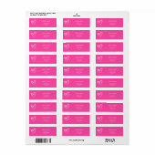 Minimalistische Roze Baby Shower Etiket (Full Sheet)