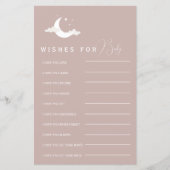 Minimalistische roze Baby shower wensen voor Baby  (Voorkant)