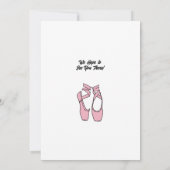 Minimalistische Roze Ballet Dans Overweging Uitnod Kaart (Achterkant)