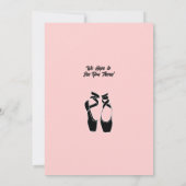 Minimalistische roze balletuitvoering uitnodiging (Achterkant)