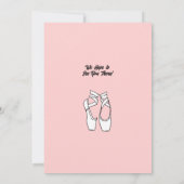 Minimalistische roze balletuitvoering uitnodiging (Achterkant)