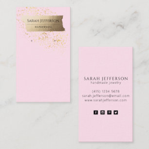 Minimalistische roze beroepskaart voor Profession Visitekaartje
