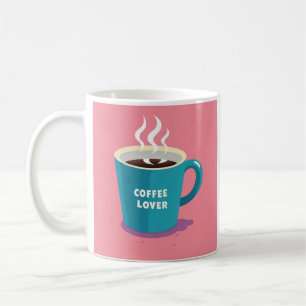 Minimalistische Roze Blauwe Koffie Cup liefhebber Koffiemok