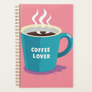 Minimalistische Roze Blauwe Koffie Cup liefhebber Planner