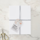 Minimalistische Roze Bloem Bruidsfeestcadeautag Cadeaulabel (Met Touw)