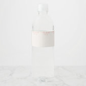 Minimalistische Roze Bloem Waterfles Label Etiket (Achterkant)