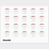Minimalistische roze bloemige bruids-shower  ronde sticker (Vel)