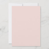 Minimalistische Roze Boho Monogram Huwelijk Kaart (Achterkant)