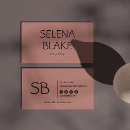 Minimalistische roze boho | Trendy Retro Chic Visitekaartje