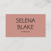 Minimalistische roze boho | Trendy Retro Chic Visitekaartje (Voorkant)