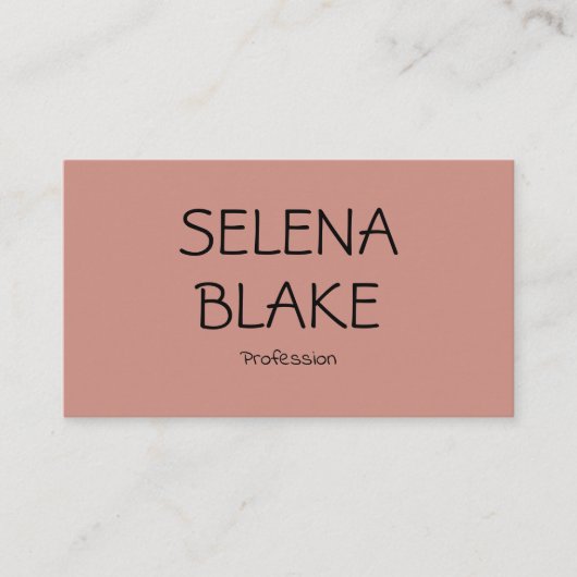 Minimalistische roze boho | Trendy Retro Chic Visitekaartje (Voorkant)