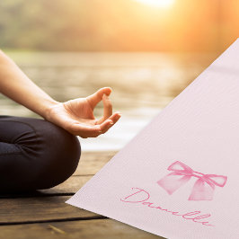 Minimalistische Roze Boog Oefening Yogamat