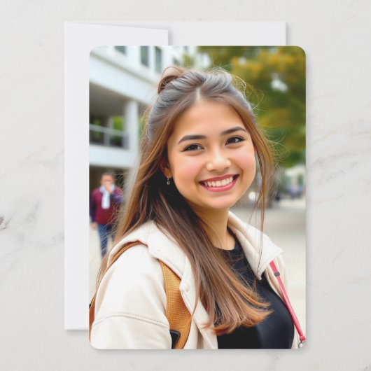 Minimalistische Roze Bow Quinceañera Foto Save The Date (Achterkant)