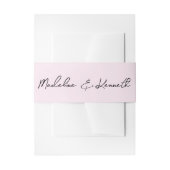 Minimalistische roze bruiloft uitnodiging buik ban uitnodigingen wikkel (Voorkant Voorbeeld)