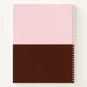 Minimalistische roze bruine tekst breien projecten notitieboek (Achterkant)