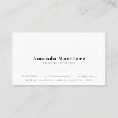 Minimalistische Roze Cocktail Bartender Mixologist Visitekaartje (Achterkant)