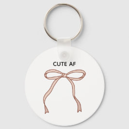 Minimalistische Roze Coquette Lint Strik Sleutelhanger