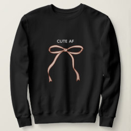 Minimalistische Roze Coquette Lint Strik Trui