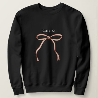 Minimalistische Roze Coquette Lint Strik Trui