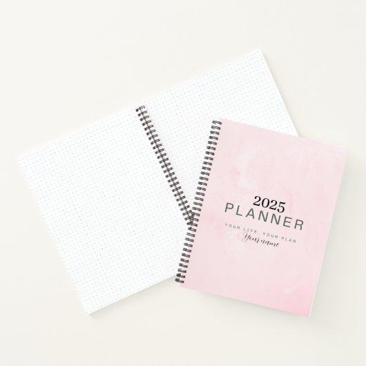 Minimalistische Roze Dagboek Dagelijkse Planner No Notitieboek (Binnen)
