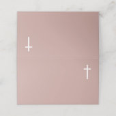 Minimalistische roze doop plaatskaarten plaatskaartje (Buitenkant ongevouwen)