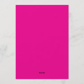 Minimalistische roze doopuitnodiging kaart (Achterkant)
