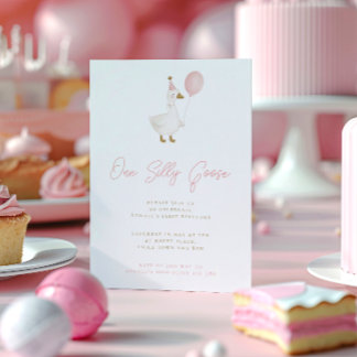 Minimalistische Roze Dwaas Ganz Eerste Verjaardags Kaart