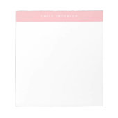 Minimalistische Roze Elegante Monogram Notitieblok (Voorkant)