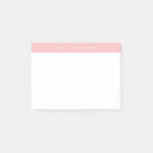 Minimalistische Roze Elegante Monogram Post-it® Notes (Voorkant)