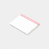 Minimalistische Roze Elegante Monogram Post-it® Notes (Schuin)