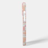 Minimalistische roze en perzik mozaïek telefoonhoe Case-Mate iPhone case (Achterkant / Links)