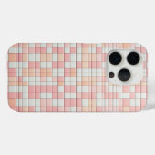 Minimalistische roze en perzik mozaïek telefoonhoe Case-Mate iPhone case (Achterkant (horizontaal))
