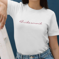 Minimalistische Roze en Wit Bruidsmeisje Eenvoudig