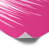 Minimalistische roze en witte papavers Meadow Flor Poster (Hoek)