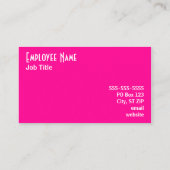 Minimalistische roze en witte visitekaartje (Achterkant)