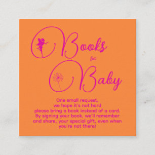 Minimalistische Roze Fee Meisje Boeken Voor Baby V Informatiekaartje