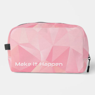 Minimalistische Roze Geometrische Motiverende Aang Toilettasje